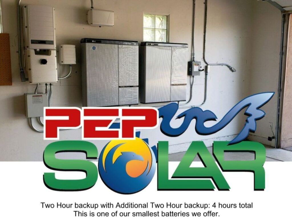 pep solar in garage