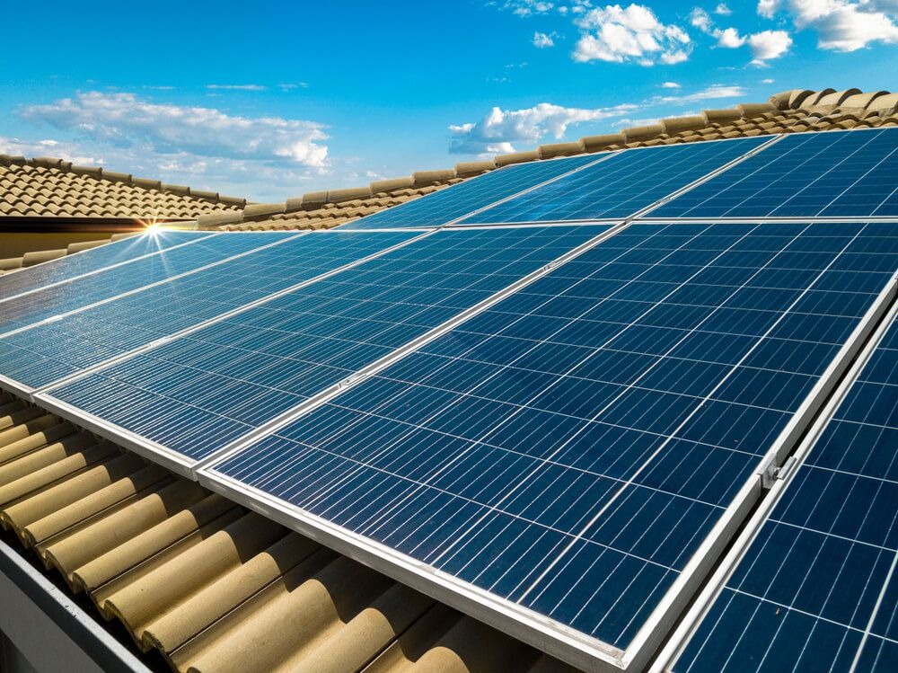 Solar Panels Powering a House