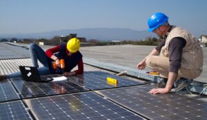 solar panel installation workers